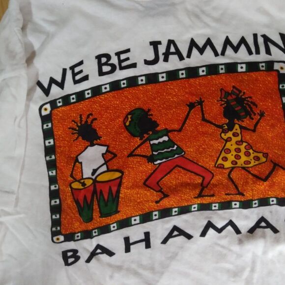 Vintage We Be Jammin' Bahamas Graphic T-Shirt - Picture 3 of 7